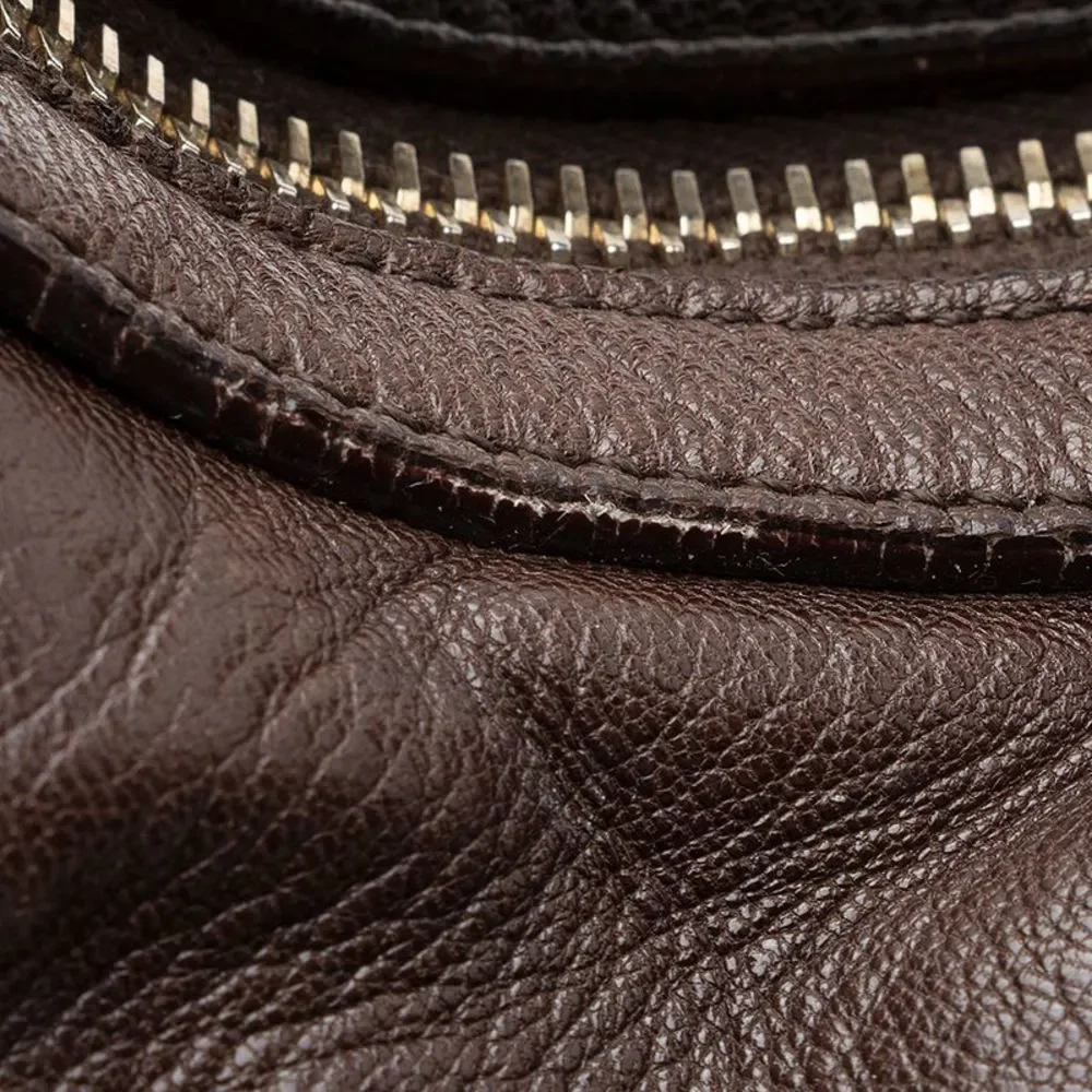 Saint Laurent Leather Braided Handle Hobo - Picture 15 of 15